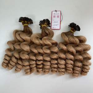 ขายส่งคู่ดึงOmbre 3Q/27 22MSA2 + 100 กรัมVirginมนุษย์ผมแบนปลายBody Wavy Keratin Unprocessed - Product Image 1