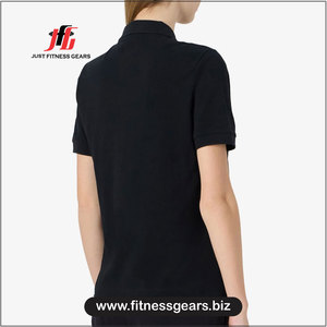 เสื้อโปโลแขนสั้นสีพื้น ผ้าถักสไตล์ลำลอง ความยาวปกติ ผ้าฝ้าย 100% แบบปิเก้ - Product Image 3