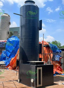 เครื่องกรองสารเคมีแบบเปียกชนิดสองชั้น (PVC/FRP) ยี่ห้อ Tan Dai Phong ทนทานสูง สำหรับอุตสาหกรรมเคมี รับผลิตแบบ OEM/ODM ประสิทธิภาพ 95-98% รับประกัน 1 ปี - Product Image 4