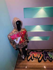 Sweat à capuche décontracté pour homme, motif uni, manches longues, en coton mélangé molletonné, style streetwear, avec impression personnalisée - Product Image 6