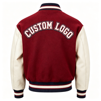 Veste en cuir pour homme Layenne de qualité supérieure, tendance, style varsity, avec logo personnalisé, taille plus, veste de baseball pour homme