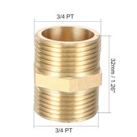 Raccord hexagonal en laiton (AOL-010 SAE) # 130137) Tuyau forgé basse pression classe 150