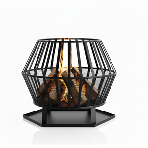 Tree Stump Hollowed-Out Natural Look Concrete Fire Pit with Bark Texture - Product Image 2