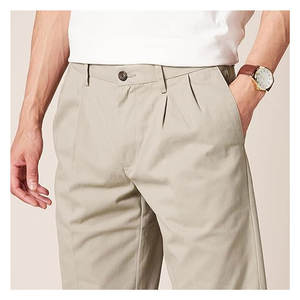 Pantalones Chinos Clásicos para Hombre, Resistentes a las Arrugas, con Pliegues, Cómodos, de Mezcla de Algodón, Casuales, para Oficina, Trabajo, Uso Diario, Premium - Product Image 4