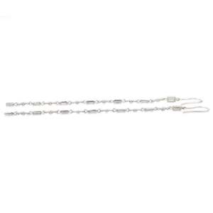 18K Solid Gold <b>Diamond</b> Drop <b>Dangle</b> <b>Earrings</b> Rhodium Plated VS1 Clarity IGI Certified - Product Image 5