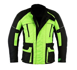 Blouson de moto en Cordura noir 2025 respirant avec protections pour le motocross et techniques imprimées, options grandes tailles - Product Image 1