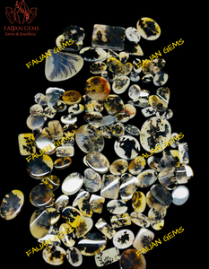 Natural Dendritic Sajar Mix Shape Cabochon Loose Gemstone for Jewelry Making Top Grade Quality FAIJAN GEMS Rajasthan Origin - Product Image 2