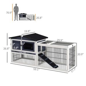Outdoor Rabbit Hutch Premium Pet Cage for Small Animals Weather Resistant and Easy to Assemble - Product Image 4
