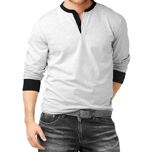 Custom Cotton Blank Full Sleeve T-shirt for Men Long Sleeve Graphic Streetwear Distressed <b>Tshirt</b> High Quality - Product Image 2