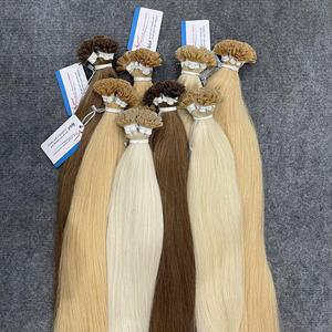Extensions de cheveux vietnamiens à pointe plate en kératine, 100% cheveux humains de haute qualité, lisses et naturels, couleur prête à être expédiée. - Product Image 2