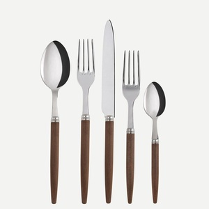 Best Quality Stainless Steel Teak Wood Handle Vintage Wood Cutlery <b>Set</b> Knife Fork Spoon Wholesale Elegant Dining <b>Flatware</b> <b>Set</b> - Product Image 6