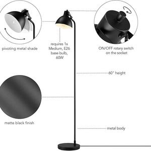 Lámpara de Pie Nórdica con Pantalla de Lino para Decoración de Dormitorio o Sala de Estar - Product Image 5