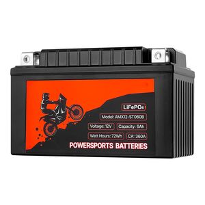 Batteria al Litio LiFePO4 ad Alte Prestazioni 12 Volt 6Ah per Moto, Pre-Caricata 20Ah, Senza Manutenzione, Compatibile con Powersports - Product Image 5