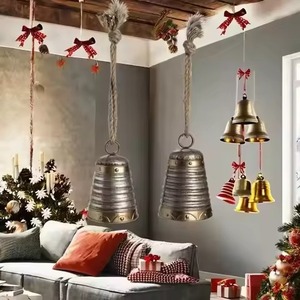 Campana Metálica Colgante de Navidad para Decoración Rústica del Hogar, Adorno para Árbol de Navidad y Celebraciones Festivas - Product Image 6