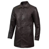 Manteau long en cuir imperméable pour homme, sur mesure, prix de gros, design unique, écologique, nouvelle arrivée