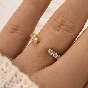 Anillo de Compromiso Clásico de Eternidad con Corte Redondo Abierto de Moissanita 925 de 1.3 Quilates, Chapado en Oro Rosa sobre Plata de Ley para Mujer - Product Image 6