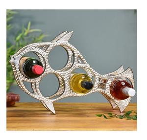 Estante para Vino de 14 Botellas, Moderno, de Metal Dorado, para Encimera, Mesa, Gabinete o Despensa - Product Image 4