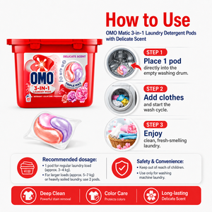 Matic 3-in-1 Laundry <b>Detergent</b> Pods with Delicate Scent 210g x 12 Boxes | Convenient Pre-Measured Format - Product Image 5