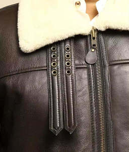 <b>Men</b> High Quality Leather <b>Jacket</b> Soft Full Zip Casual Comfortable Durable Fashion Regular Fit Everyday Outerwear Winter - Product Image 5