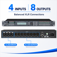 AOFO 4.8SP Processeur audio karaoké professionnel, effets vocaux numériques, processeur de son surround, portable pour scène et karaoké