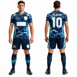 Tenue de football professionnelle en tissu polyester, uniforme de soccer léger, extensible et à séchage rapide, fourniture directe du fabricant - Product Image 1
