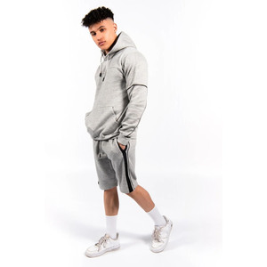 Conjunto Deportivo de Primavera para Hombre, Sudadera con Capucha y Pantalones Cortos de Felpa de Algodón, Transpirable, de Secado Rápido, Informal - Product Image 1