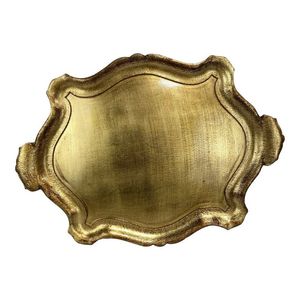Multipurpose Brass Serving Tray For Dining Room Kitchen And Outdoor Party Serving With Sturdy <b>Side</b> Handles - Product Image 4
