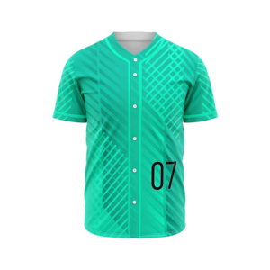 Custom Baseball Jersey Unisex 100% <b>Polyester</b> Geometric Print Breathable Full Sleeve Button Front Player 07 Winter/Autumn Sport - Product Image 2