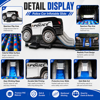 Structure gonflable de police commerciale avec toboggan et aire de jeux pour fêtes d'enfants et événements à louer