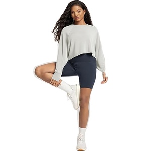 Sudadera Deportiva Casual de Alta Calidad 100% Algodón Felpa para Mujer, Cuello Redondo, para Entrenamiento y Running al Aire Libre, Otoño - Product Image 1