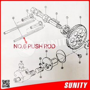 TAIWAN SUNITY New Inboard High Efficiency ISO9001 Certified Push <b>Rod</b> YSB8 for YSB8 Diesel Engine Parts - Product Image 5