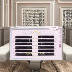 Spiky Point Lash Extensions Mixte Longueurs Plateau Noir Anime Style 0.07mm par Artiste Coréen pour Style Variation - Product Image 1