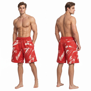 Shorts de survêtement amples imprimés pour hommes, avec cordon de serrage à la taille, pour la course, 100 % coton molletonné, pour l'hiver - Product Image 4