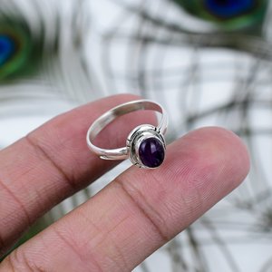 Wholesale Price Natural Gemstone Amethyst <b>Stone</b> Oval <b>Rings</b> <b>for</b> <b>Men</b> and Women Gift Women's Trendy Handmade Wedding Bezel Party - Product Image 3