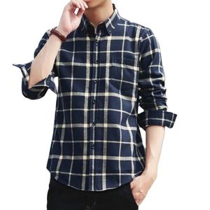Anti Pilling atractivo servicio OEM bajo MOQ manga larga Premium algodón franela vestido camisa Casual moda personalizada - Product Image 6