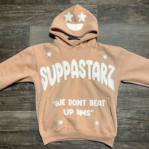 Conjunto de Sudadera con Capucha y Pantalones Cortos con Logotipo Personalizado en 3D, Ropa Urbana Masculina de Alta Calidad, Sudadera con Cierre Completo, Tejido Básico de Algodón Mezclado - Product Image 1