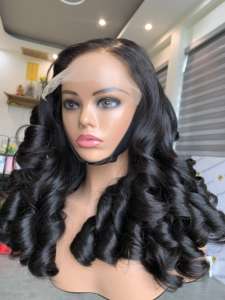 Perruques volumineuses et mèches de cheveux vietnamiens couleur naturelle avec closures, extensions de cheveux vierges Remy à trame unique du Vietnam - Product Image 4