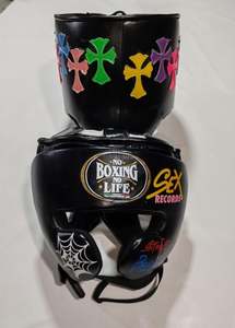 Vente flash : Ensemble de boxe professionnel en cuir véritable sur mesure, Chrome Heart, pour l'entraînement de boxe, Muay Thai et kickboxing - Product Image 4