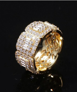 Custom Handmade 3D Hip Hop Engagement Wedding <b>Ring</b> 925 <b>Sterling</b> <b>Silver</b> Rhodium Plated Cluster <b>Ring</b> for Unisex Women <b>Men</b> Gift - Product Image 3