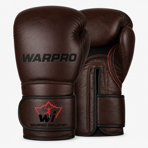 Gants de boxe marron en cuir PU respirant et léger, avec logo personnalisé, pour entraînement, sparring, adultes, extérieur, kickboxing, salle de sport - Product Image 5