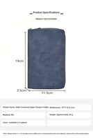 Portefeuille de voyage zippé tendance pour passeport, billets et cartes d'embarquement – Porte-monnaie portable et créatif