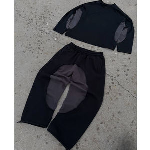 Survêtement ample à capuche en polyester/coton de poids moyen, service OEM de mode personnalisé pour homme – Collection Hiver - Product Image 3