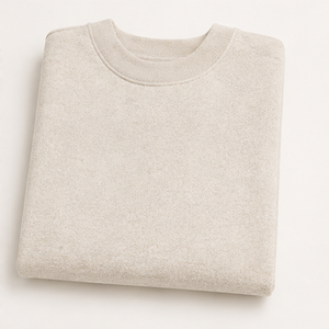 Sudadera Personalizada de Algodón Texturizado para Hombre, Modelo Oversized Longline Wide Rib Crewneck Pullover, MCRW-0046 - Product Image 5