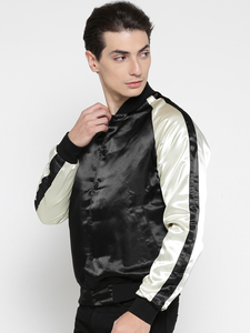 Servicio OEM, Chaqueta de Béisbol Personalizada para Hombre, Chaqueta Satinada con Bordado, Chaqueta Deportiva de Poliéster Impermeable con Cremallera y Corte Ajustado - Product Image 3