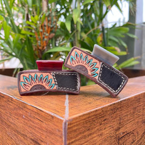 Hand <b>Tooled</b> Leather Cowgirl Hair <b>Clip</b> Genuine Cowhide Western Hair Accessory Fashionable Hair <b>Clip</b> for Women Wholesale Available - Product Image 4