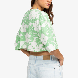Blusa Corta de Verano para Mujer, Diseño Personalizado, Estampado por Sublimación, Sexy, Holgada, con Hombros Caídos - Product Image 2