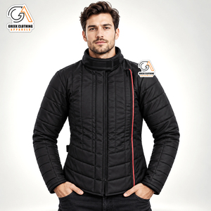 Vêtements grecs sur mesure, veste imperméable et coupe-vent pour homme, 350N, poids lourd, 100% coton biologique, écologique - Product Image 1