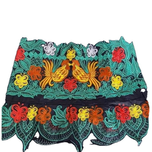 New Trendy Floral Embroidery A-Line Short <b>Skirt</b> <b>Elastic</b> Waist Pleated Mini Streetwear Floral Embroidery <b>Skirt</b> - Product Image 4