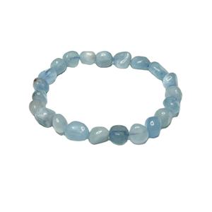 High Quality <b>Bracelet</b> Indian Aquamarine Tumbled Crystal <b>Bracelet</b> Natural Gemstone Jewelry Men and Women Gift Energy Meditation - Product Image 1