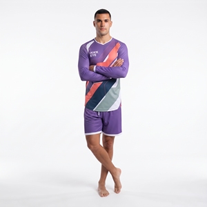 Tenue d'entraînement de haute qualité, maillot de football à manches longues et col en V, et short, vêtements d'équipe, vêtements de sport d'hiver, coupe régulière, respirant - Product Image 4